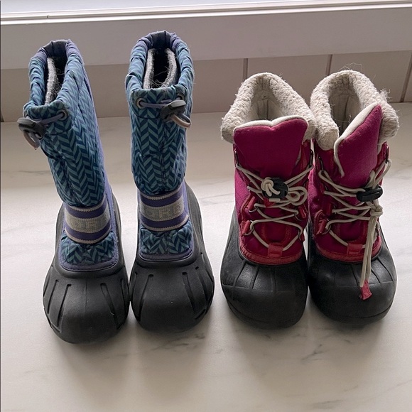 Kids' Winter sorel Boots Set - Blue and Pink - Picture 1 of 16